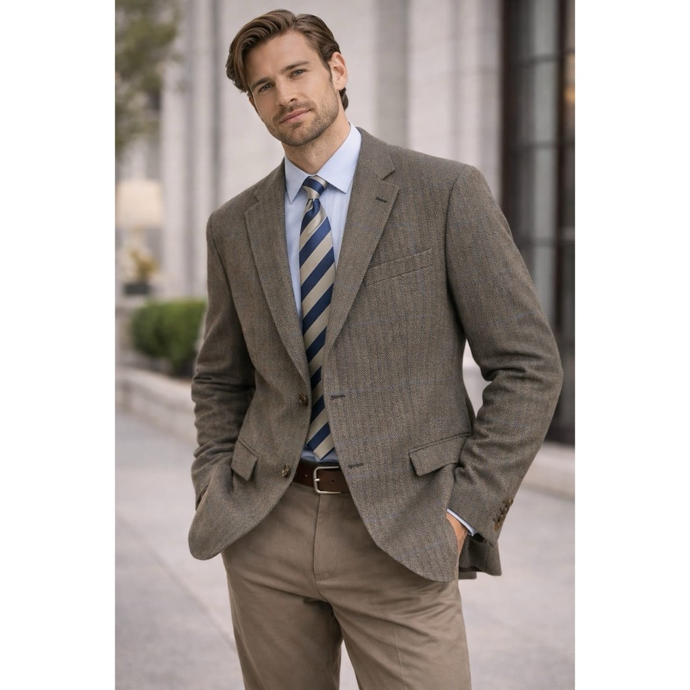 Vintage CHAPS RALPH LAUREN Blazer 42R Sport Coat 100% PURE NEW WOOL Jacket